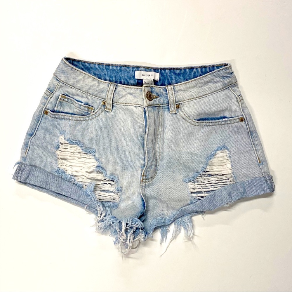 Forever 21 | Distressed Denim Shorts - Picture 1 of 9